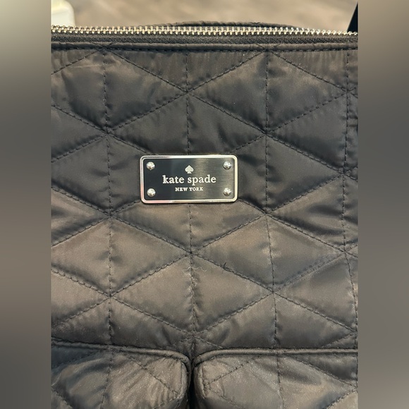 Like new Kate spade Wilson road Carmella quilted black nylon travel bag - Picture 3 of 14